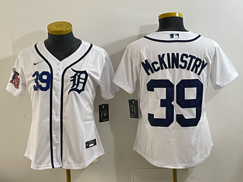 Youth Detroit Tigers #39 McKinstry white 2025 Nike MLB jersey